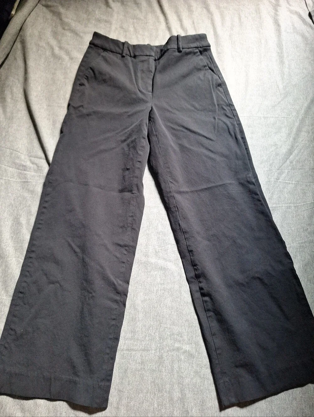 J. Crew Women's Black Chinos - Wide Leg Size 2